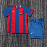 FC Barcelona 2004/05 Home Kids Kit – Retro Version