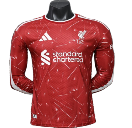 Liverpool 2026/27 Home Jersey – Player Version – Long Sleeve – Red
