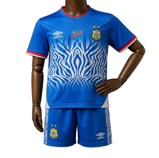 DR Congo Sky 2026 Home Jersey – Kids – Blue