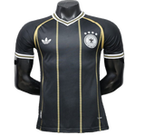 Germany 2026 Jersey – Black – Vintage Remake – Gold Central Stripe