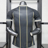 Germany 2026 Jersey – Black – Vintage Remake – Gold Central Stripe