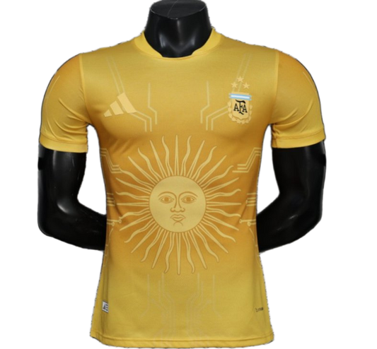 Argentina 2026/27 Jersey – Player Version – Special Edition – Yellow – Golden Sun May