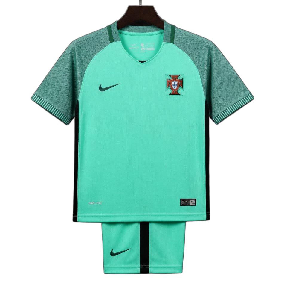Portugal 2016 Away Kids Kit – Retro Version – Green