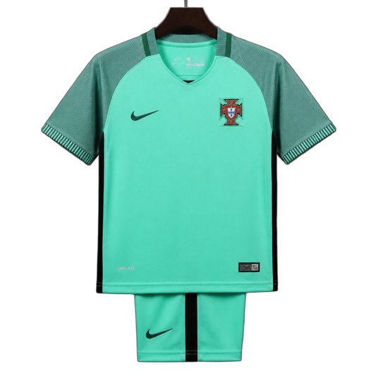Portugal 2016 Away Kids Kit – Retro Version – Green