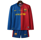 FC Barcelona 2008/09 Home Kids Kit – Long Sleeve – Retro Version