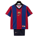 FC Barcelona 1998/99 Home Kids Kit – Retro Version
