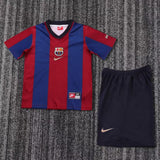 FC Barcelona 1998/99 Home Kids Kit – Retro Version