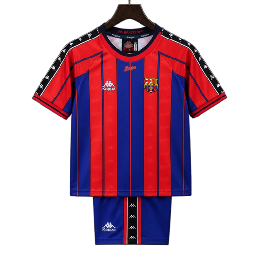 FC Barcelona 1997/98 Home Kids Kit – Retro Version