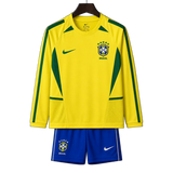 Brazil 2002 Home Kids Kit – Long Sleeve – Retro Version