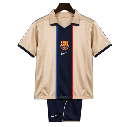 FC Barcelona 2001/02 Away Kids Kit – Retro Version