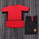 Manchester United 2002/04 Home Kids Kit – Retro Version