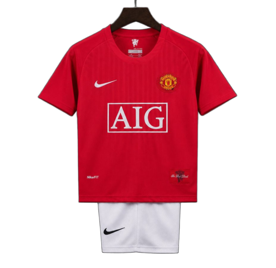 Manchester United 2007/08 Home Kids Kit – Retro Version