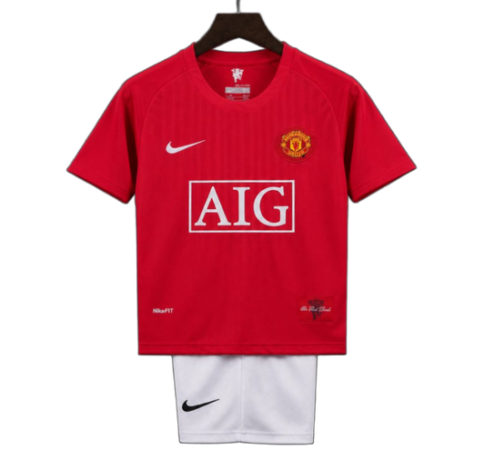 Manchester United 2007/08 Home Kids Kit – Retro Version