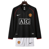 Manchester United 2007/08 Away Kids Kit – Long Sleeve – Retro Version
