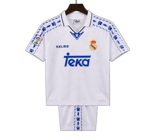 Real Madrid 1996/97 Home Kids Kit – Retro Version
