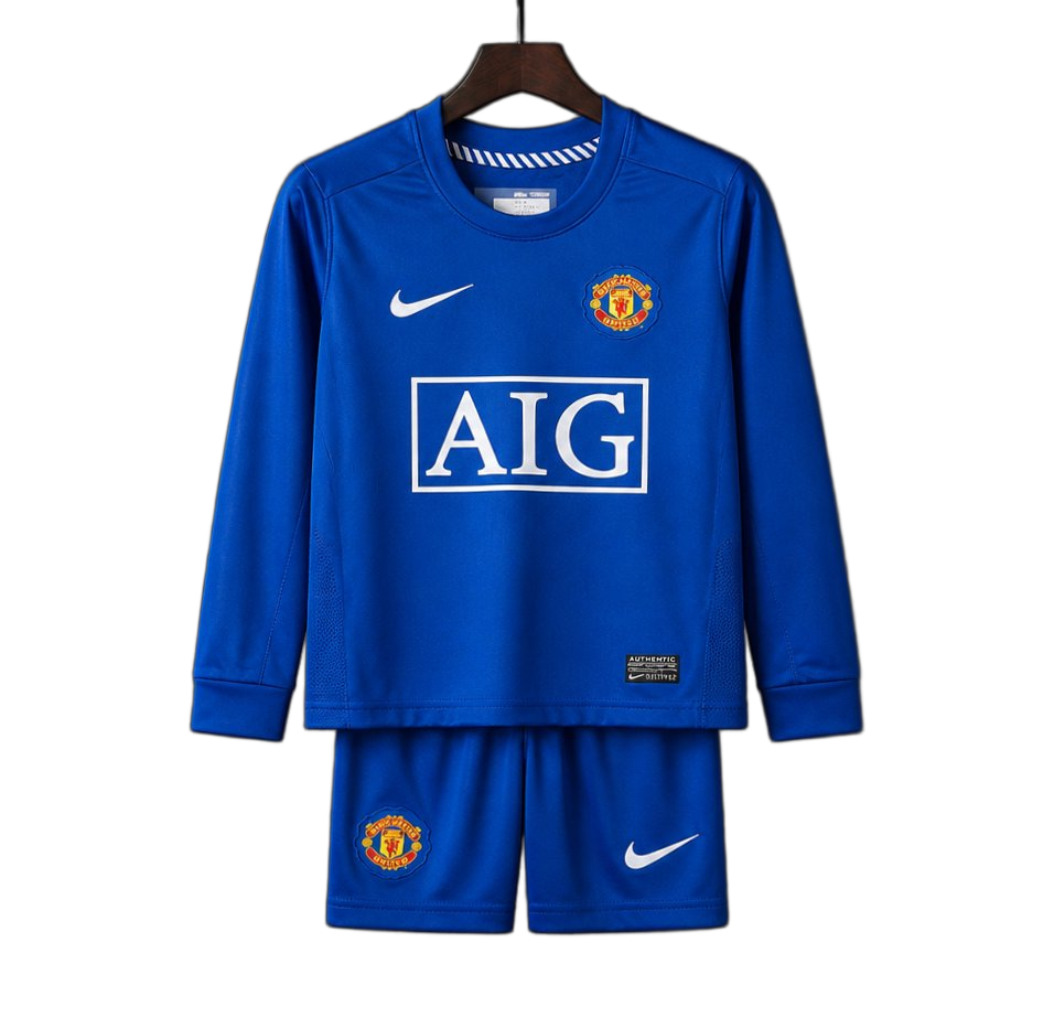 Manchester United 2008/09 Third Kids Kit – Long Sleeve – Retro Version
