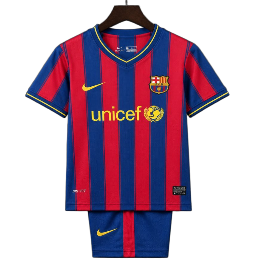 FC Barcelona 2009/10 Home Kids Kit – Retro Version