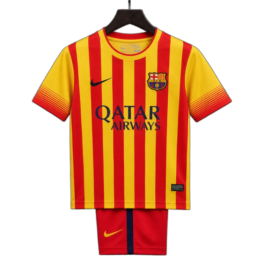FC Barcelona 2013/14 Away Kids Kit – Retro Version