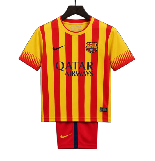FC Barcelona 2013/14 Away Kids Kit – Retro Version