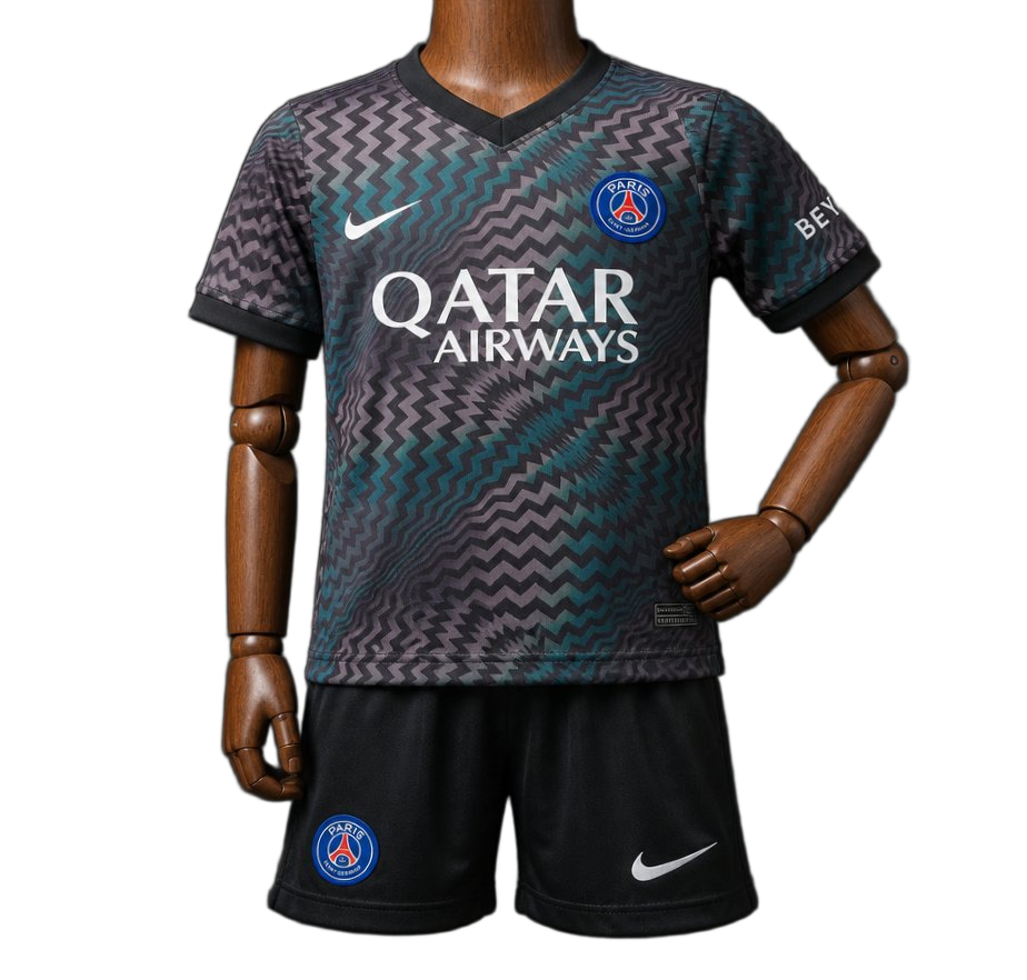 Paris Saint – Germain 2026/27 Goalkeeper Kids Kit – Black/Blue