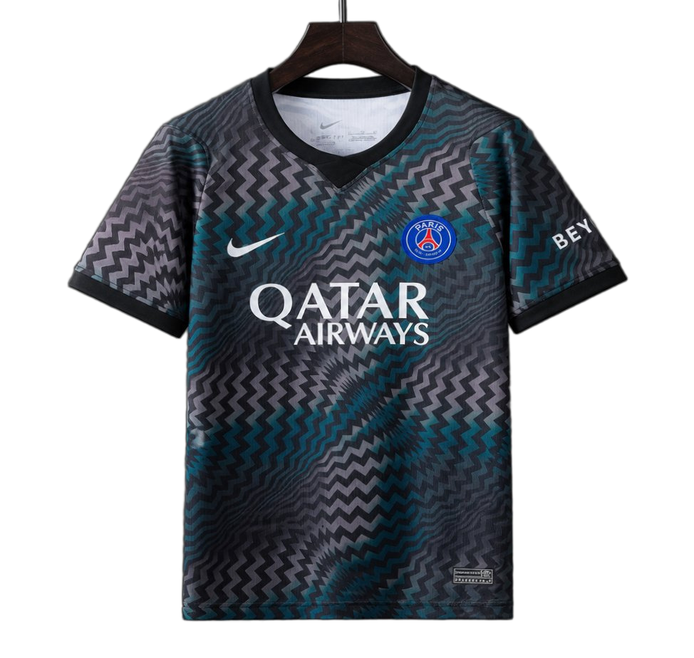 PSG 2026/27 Home Goalkeeper Jersey – Black/Blue – Zigzag Pattern