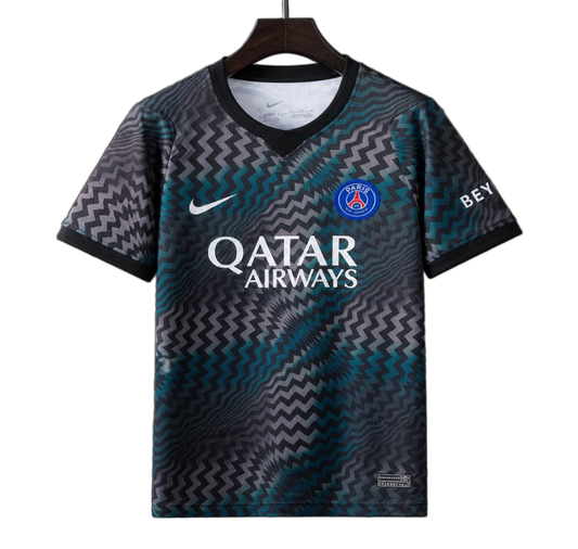 PSG 2026/27 Home Goalkeeper Jersey – Black/Blue – Zigzag Pattern