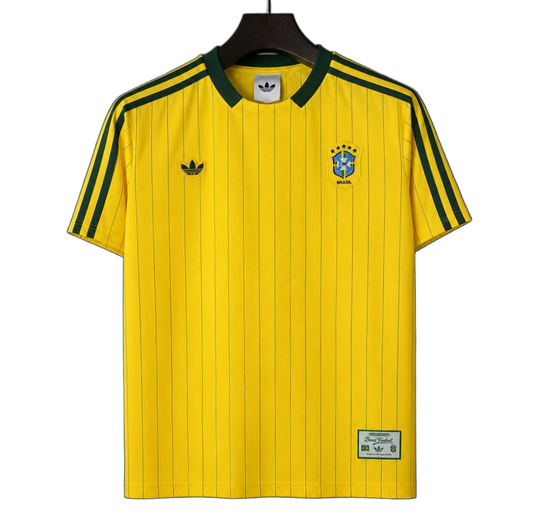 Brazil 2026 Jersey – Yellow – Adidas Originals Vintage Pinstripe