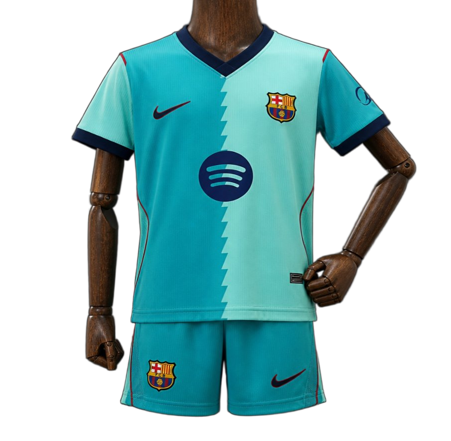 FC Barcelona 2026/27 Third Kids Kit – Blue