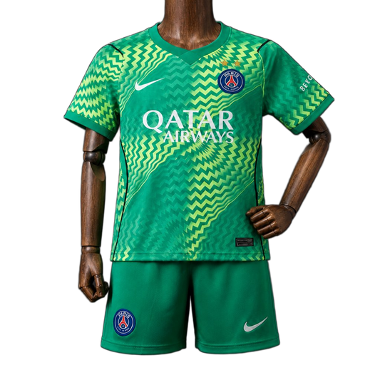 Paris Saint – Germain 2026/27 Goalkeeper Kids Kit – Green