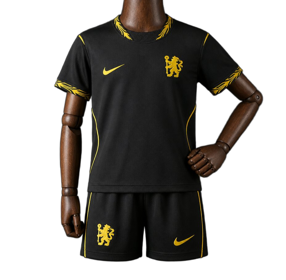 Chelsea 2026/27 Away Kids Kit – Black
