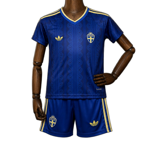 Sweden 2026 World Cup Away Kids Kit