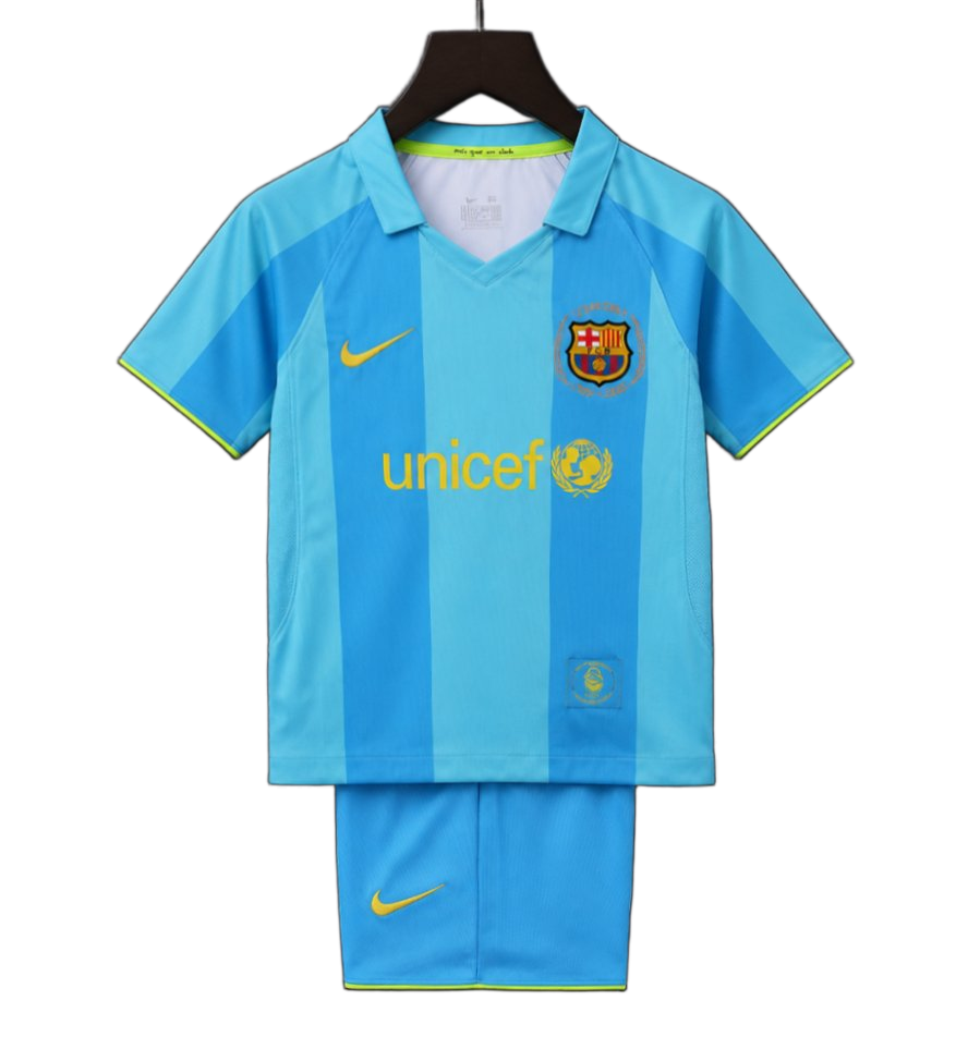 FC Barcelona 2007/08 Away Kids Kit – Retro Version