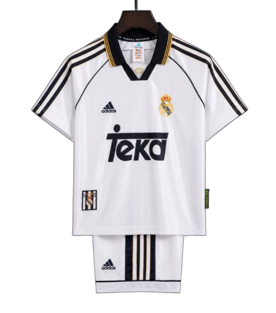 Real Madrid 1998/00 Home Kids Kit – Retro Version