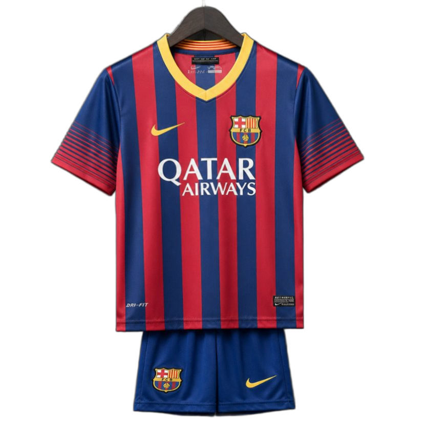 FC Barcelona 2013/14 Home Kids Kit – Retro Version