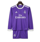 Real Madrid 2016/17 Away Kids Kit – Long Sleeve – Retro Version