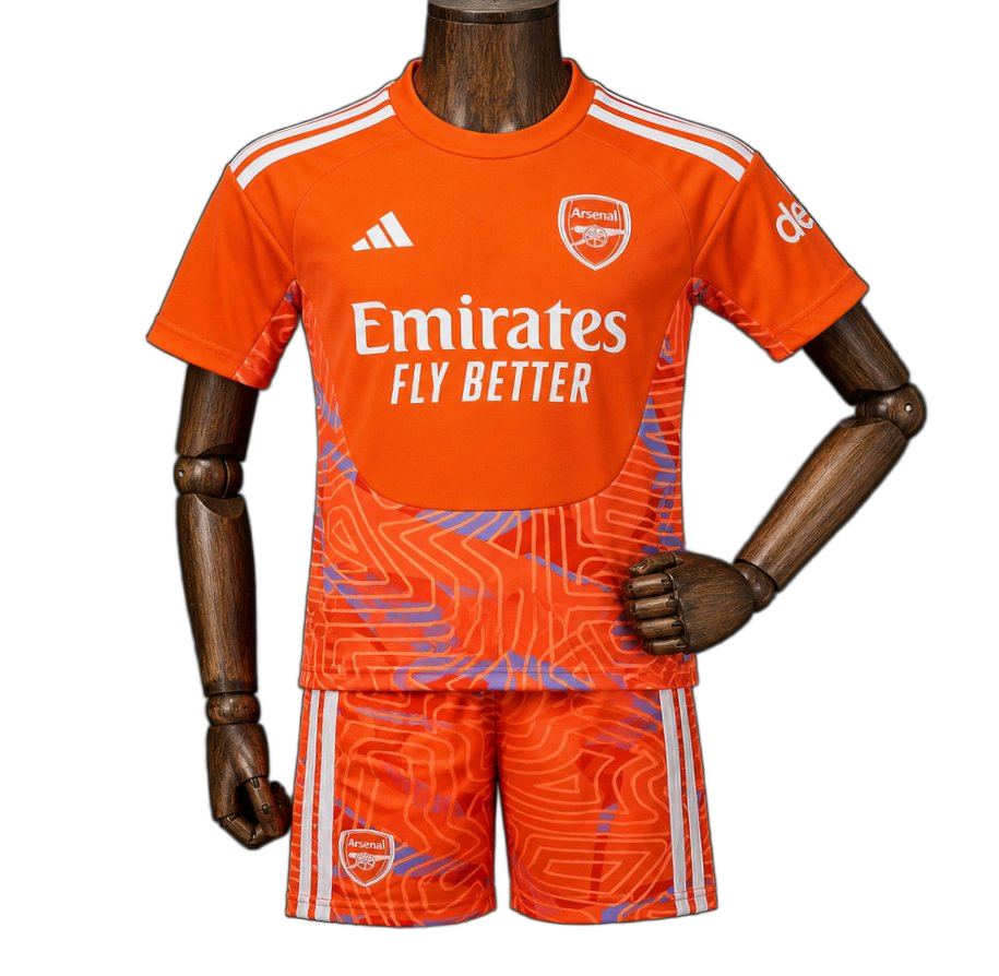 Arsenal 2026/27 Goalkeeper Kids Kit – Orange