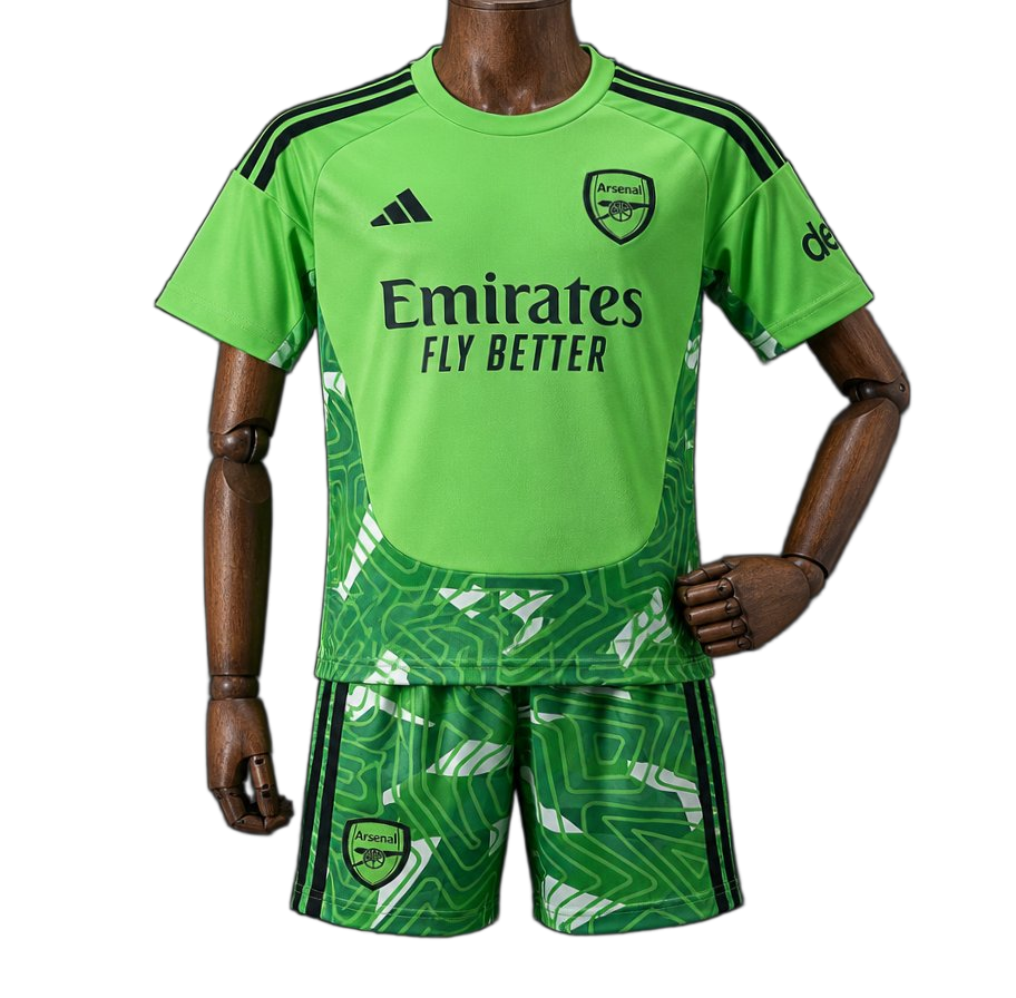 Arsenal 2026/27 Goalkeeper Kids Kit – Green