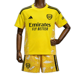 Arsenal 2026/27 Goalkeeper Kids Kit – White/Yellow