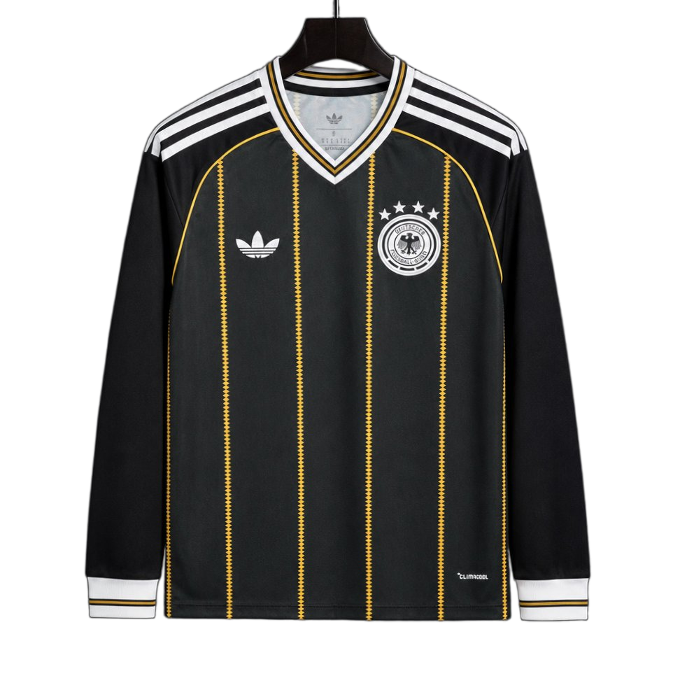 Germany 2026 Away Jersey – Long Sleeve – Black/Gold