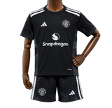 Manchester United 2026/27 Goalkeeper Kids Kit – Black/White