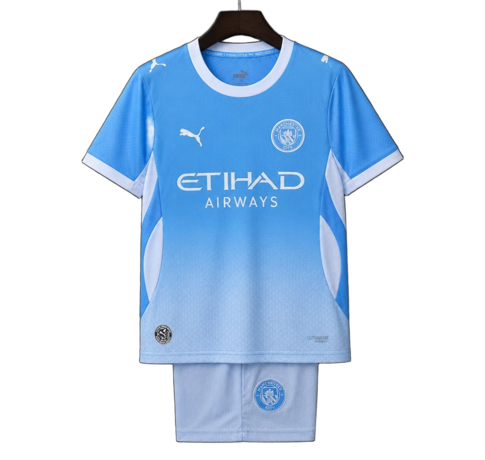 Manchester City 2026/27 Home Kids Kit – Player Version