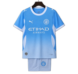 Manchester City 2026/27 Home Kids Kit – Player Version