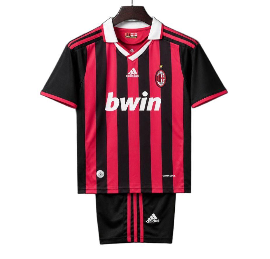 AC Milan 2009/10 Home Kids Kit – Retro Version