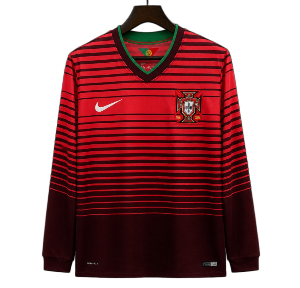 Portugal 2014 Home Jersey – Long Sleeve – Retro Version