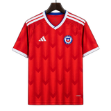 Chile 2026 Home Jersey – Red/White Geometric