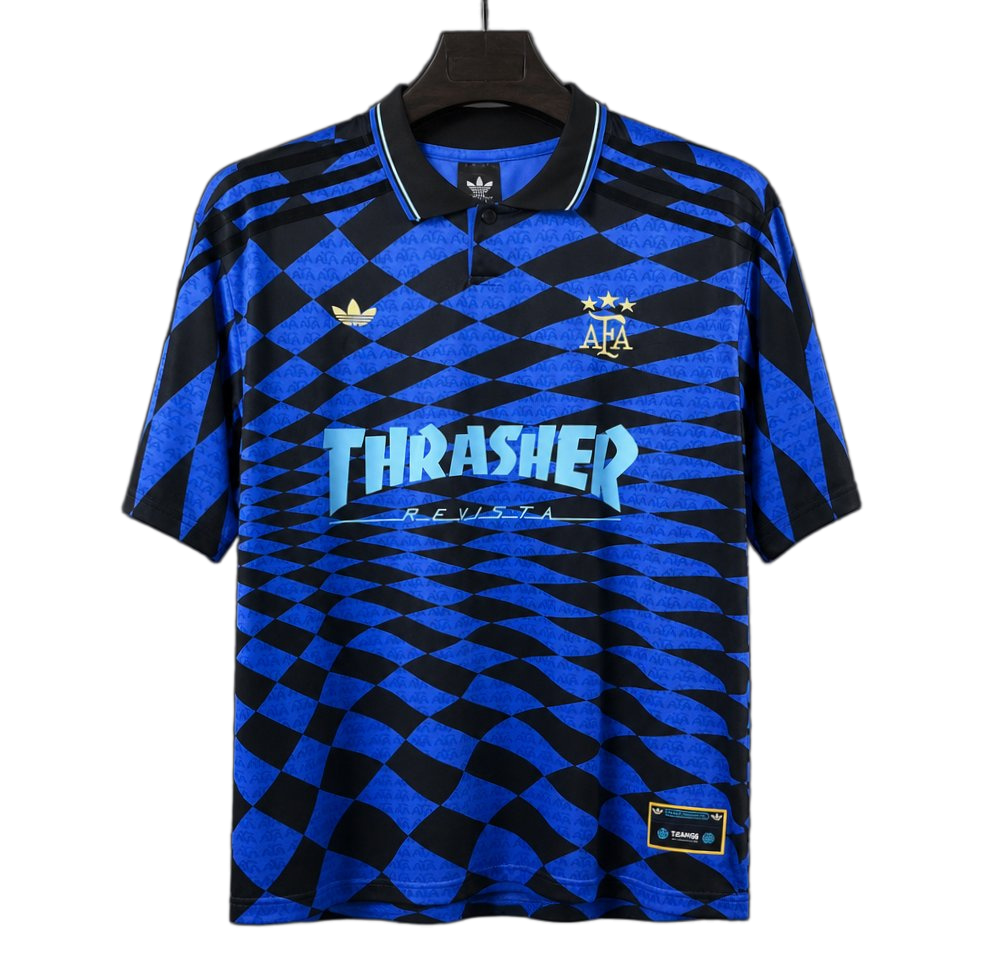 Argentina 2026 Jersey – Blue – X Thrasher Afa Checkered Pattern
