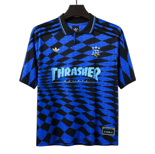 Argentina 2026 Jersey – Blue – X Thrasher Afa Checkered Pattern