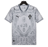 Portugal 2026 Jersey – Special Edition – White/Grey – Azulejo Tile Floral Tapestry Pattern