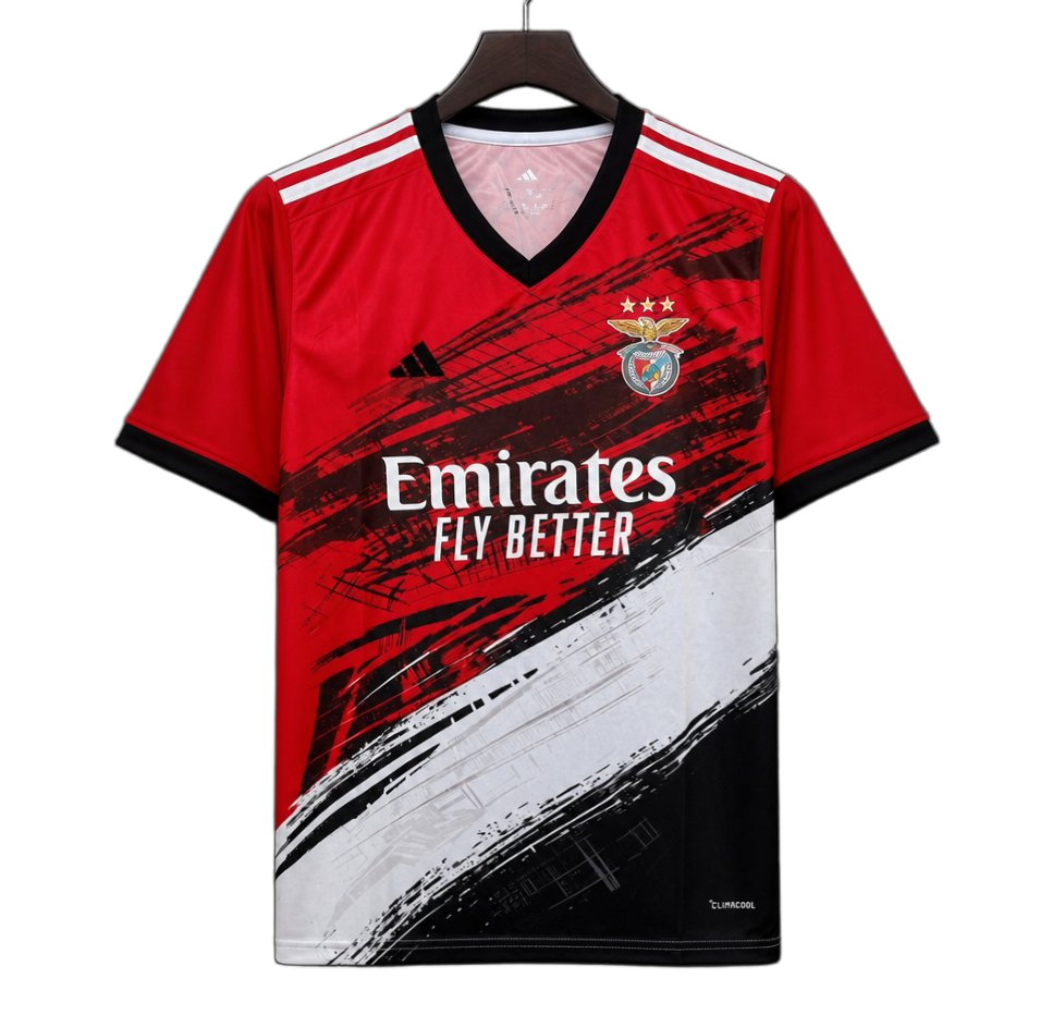 Benfica 2026/27 Jersey – Special Edition – White/Black/Red – Sl Brushstroke Graphic