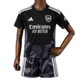 Arsenal 2026/27 Goalkeeper Kids Kit – Black/Grey